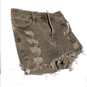 Black high wasted shorts